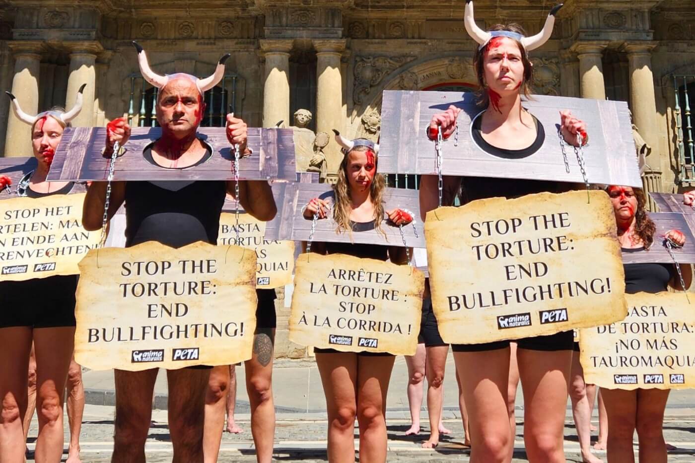 Pamplona’s Running of the Bulls Protested