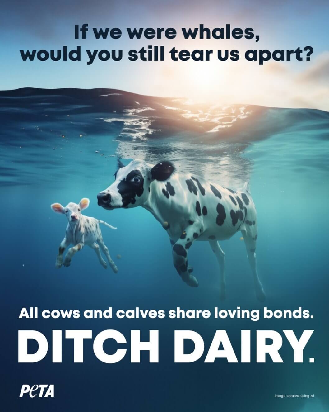 Whale Migration Inspires PETA Ad – Mother Cows Love Their Calves Just ...