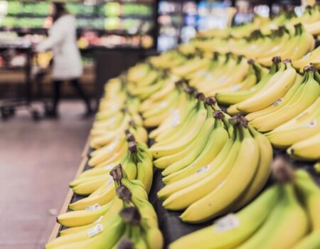 Bananas at the supermarket