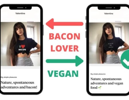 PETA's vegan profile got over 5 times more likes on Hinge!